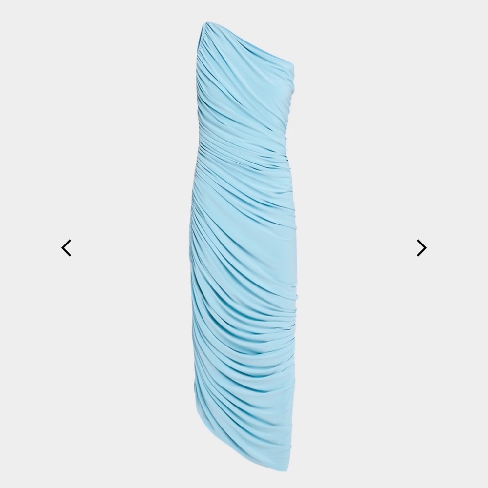 Norma Kamali Light Blue One-Shoulder Dress worn once